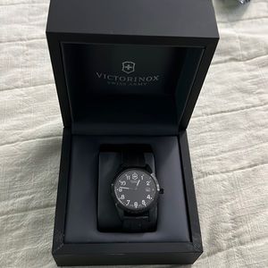 Victorinox swiss army men's watch black and white